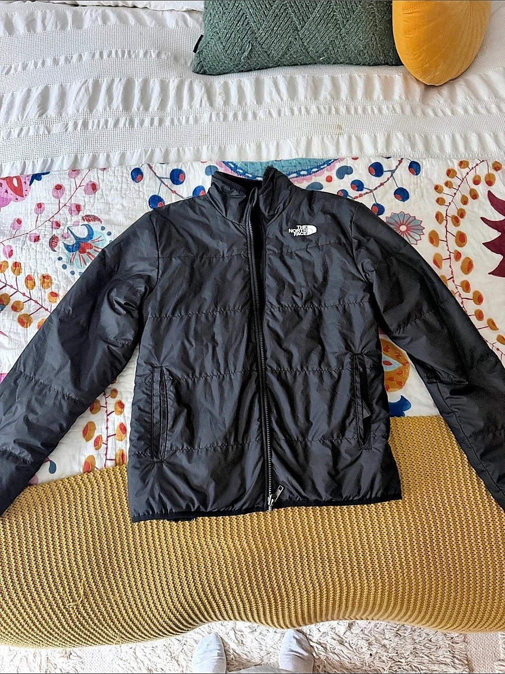 The North Face Girls' Reversible Shasta Full-Zip Jacket Black XXL
